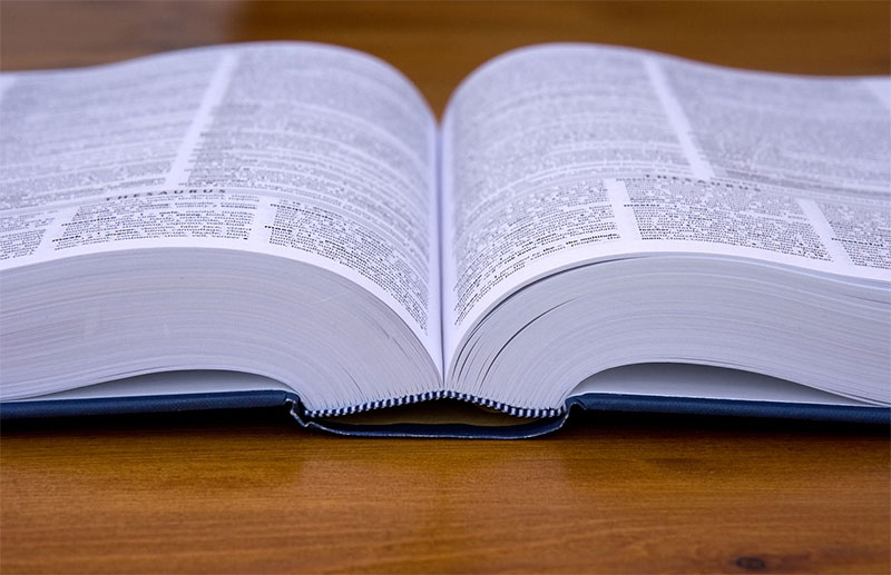 aufgeklapptes Buch